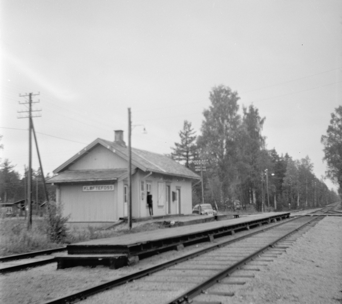 Kløftefoss stasjon på Krøderbanen.
