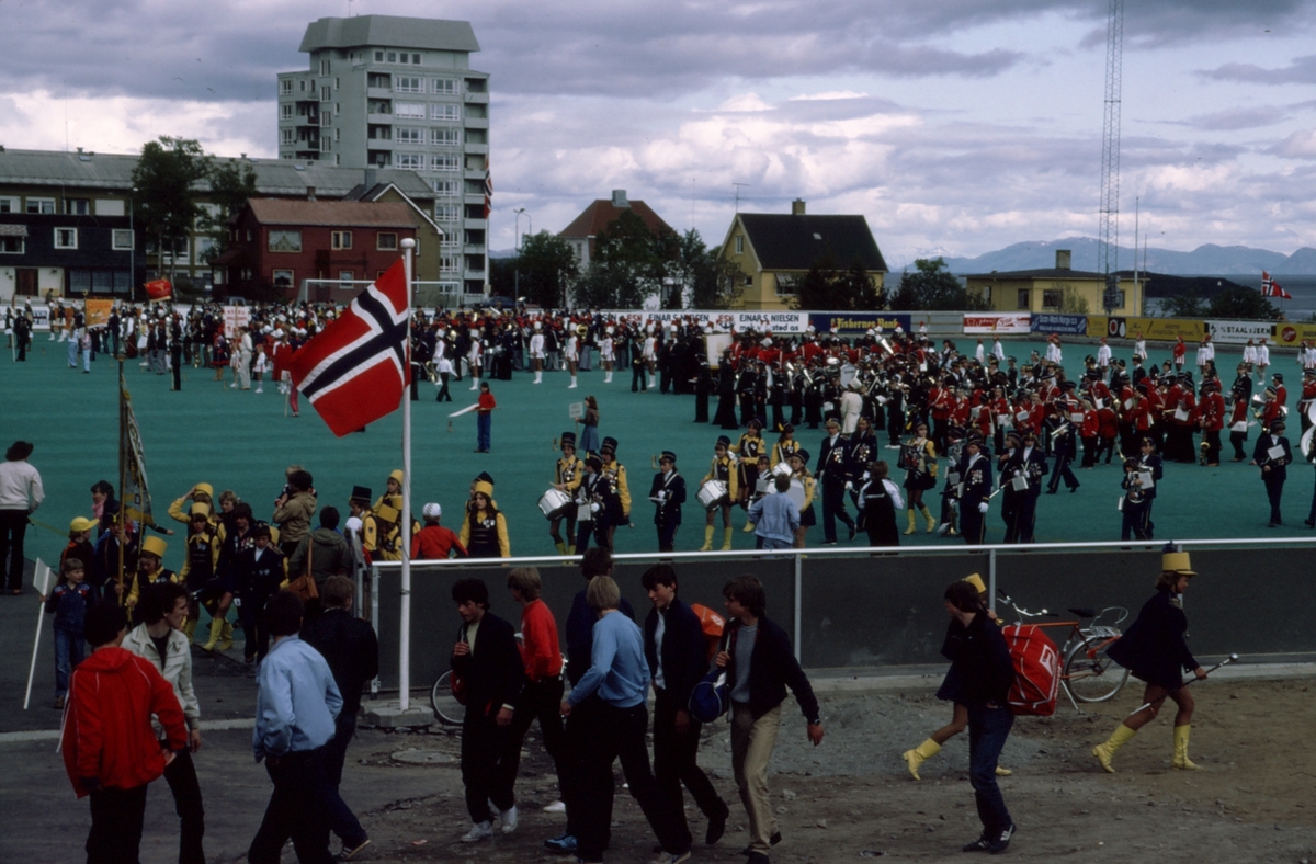 Musikkorpsstevne på Harstad stadion.
