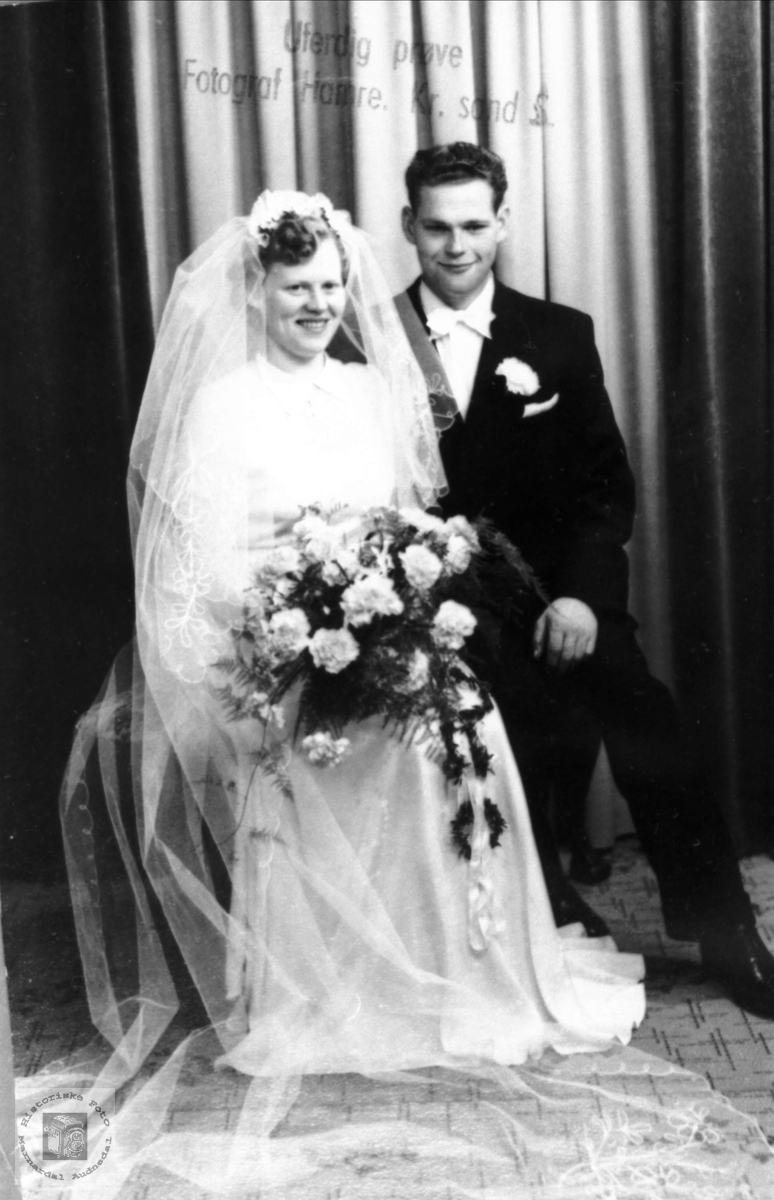 Brudeparet Anna og Sven Foss.