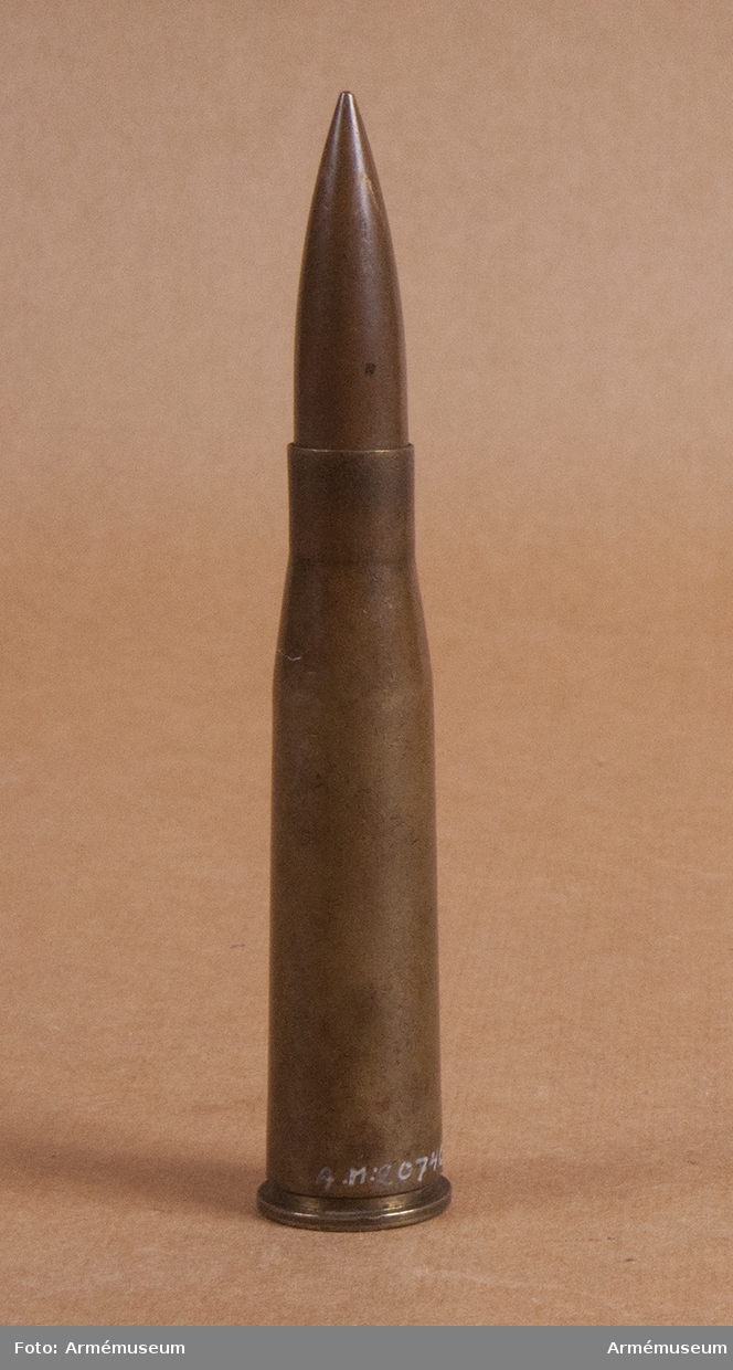 Grupp E II. 

System Mauser. Patronen tillverkad i Tyskland 1918.