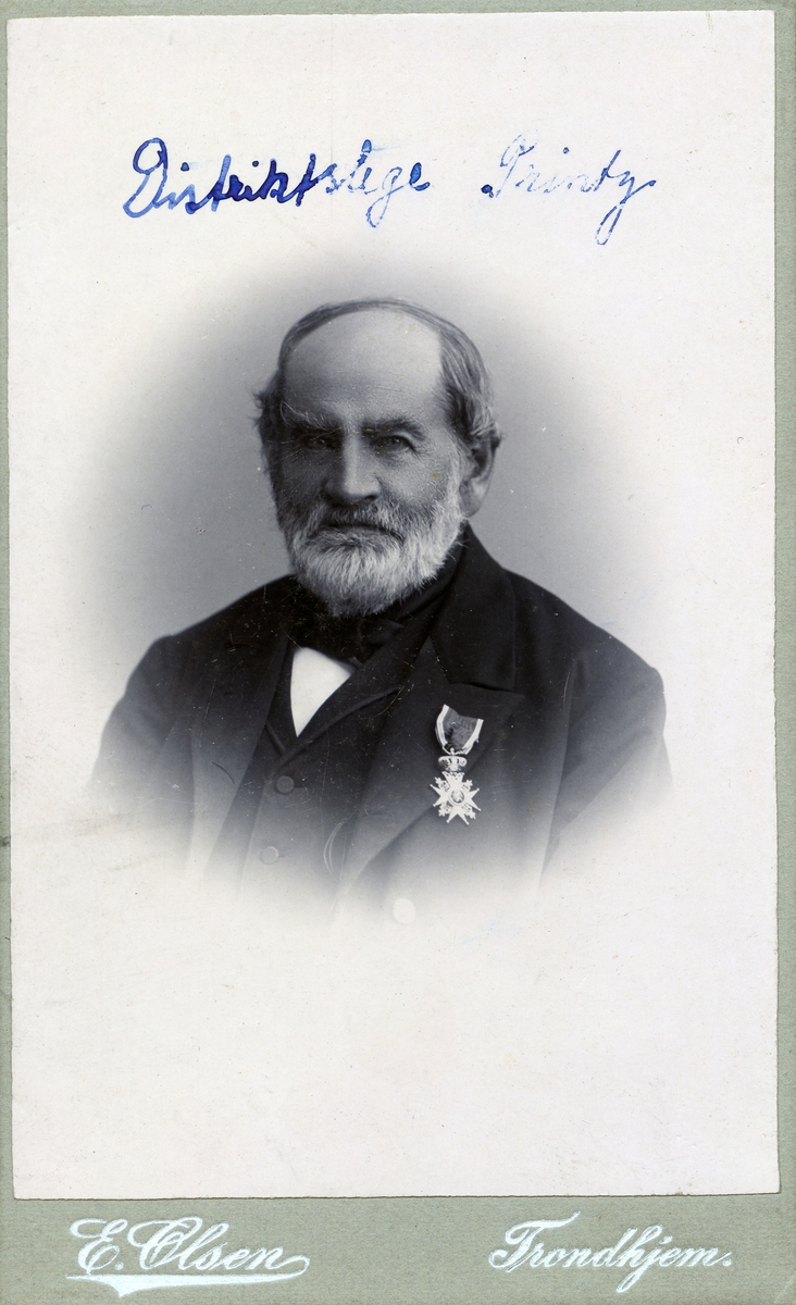 Portrett av distriktslege i Valdres, Hans Kristian Printz