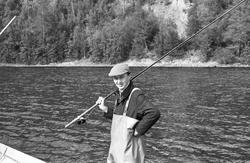 Landskap med person(er).