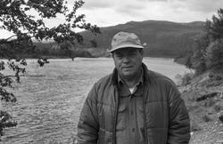 Landskap med person(er).