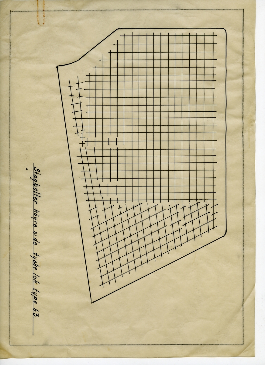 Kalkertegning / teknisk tegning av stagbolter høyre side tyske lok type 63 (Original).
Datert  ?
Størrelse A4