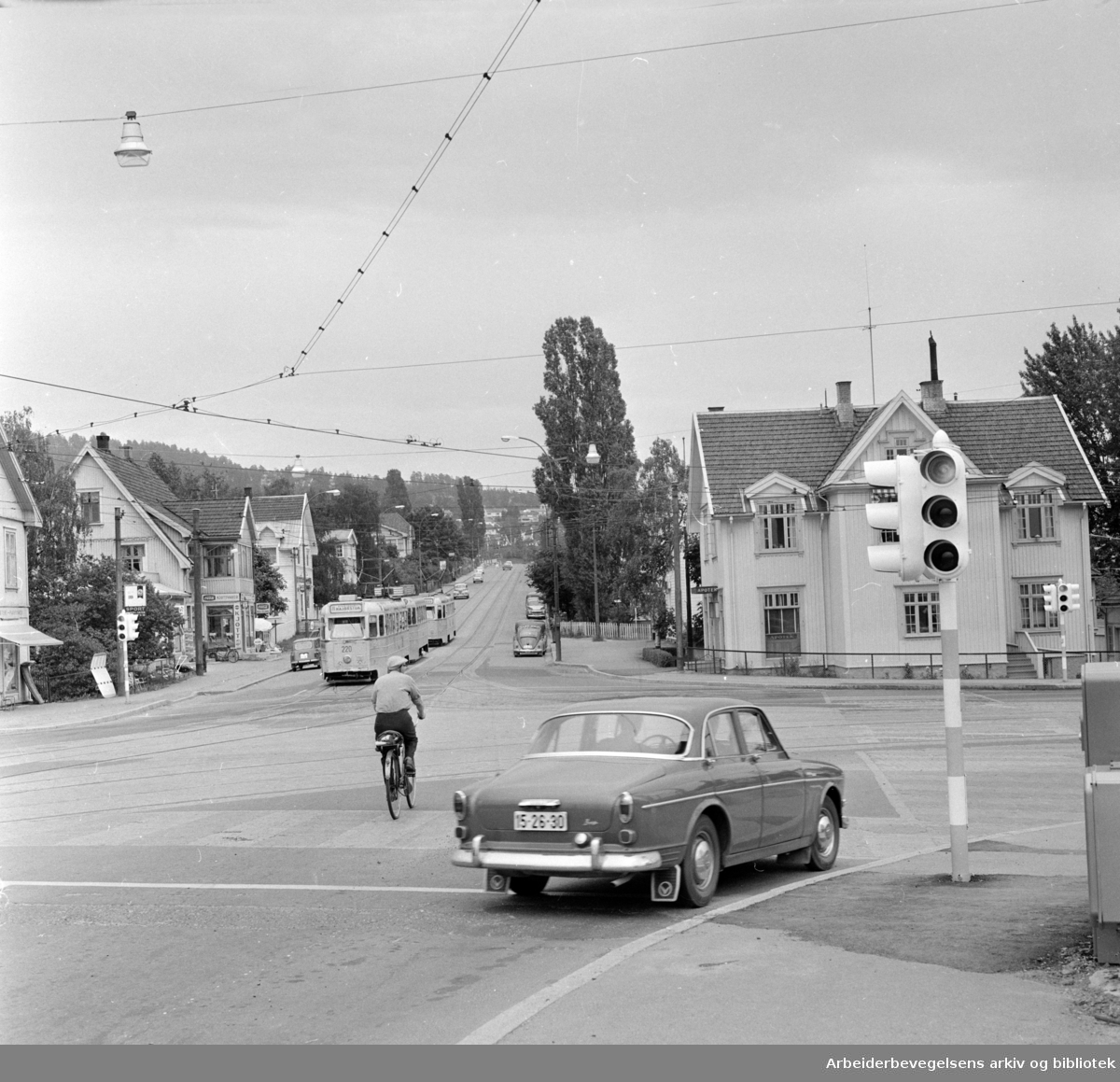 Ringveien. Storokrysset. Grefsenveien og Ringveien. Juli 1964