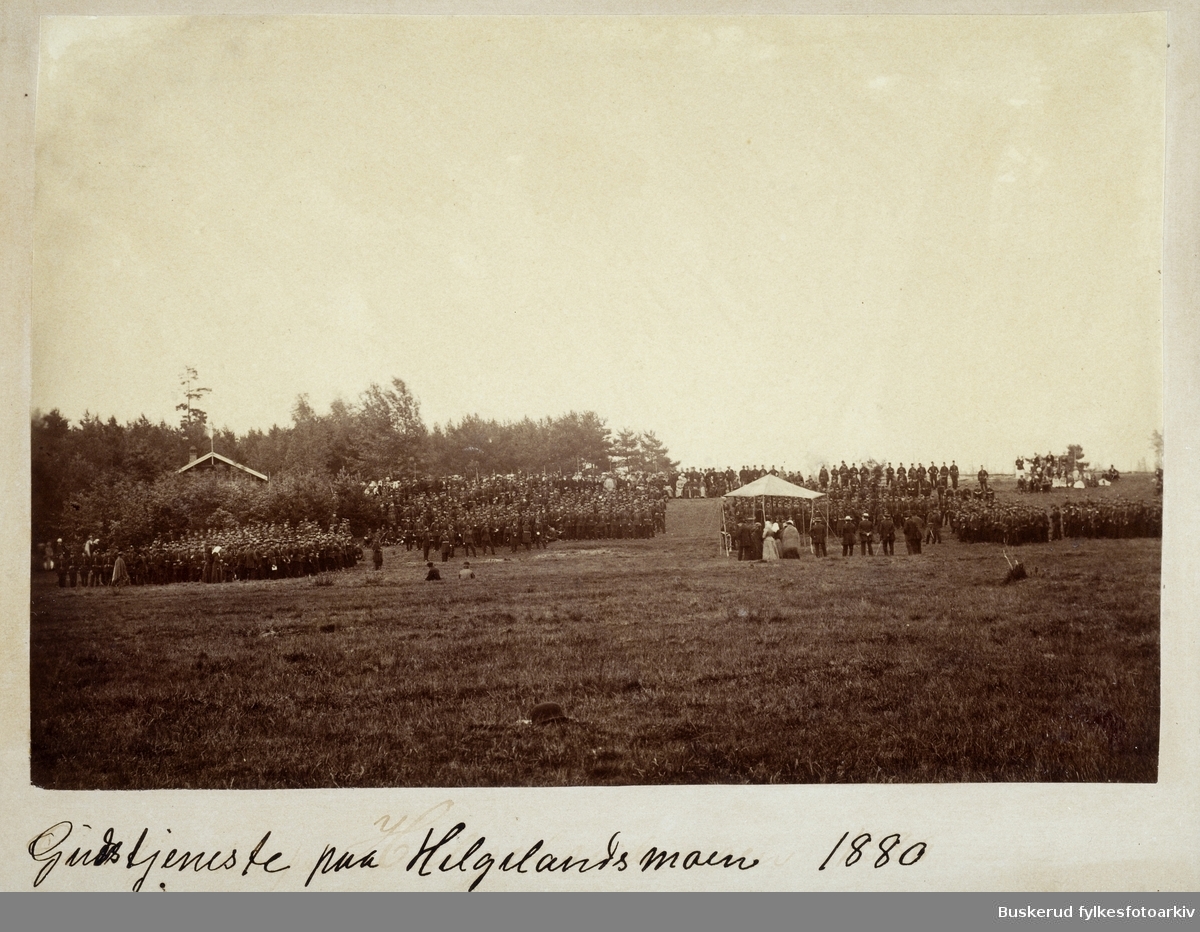 Gudstjeneste på Helgelandsmoen 1880
