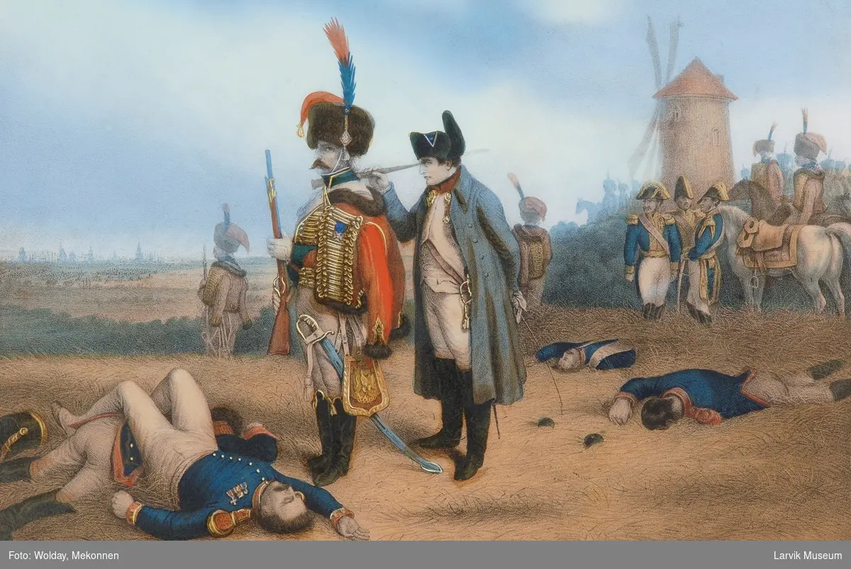 Napoleon med soldater