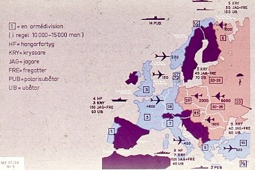 Försvarsupplysning. Stående styrkor i Europa.
