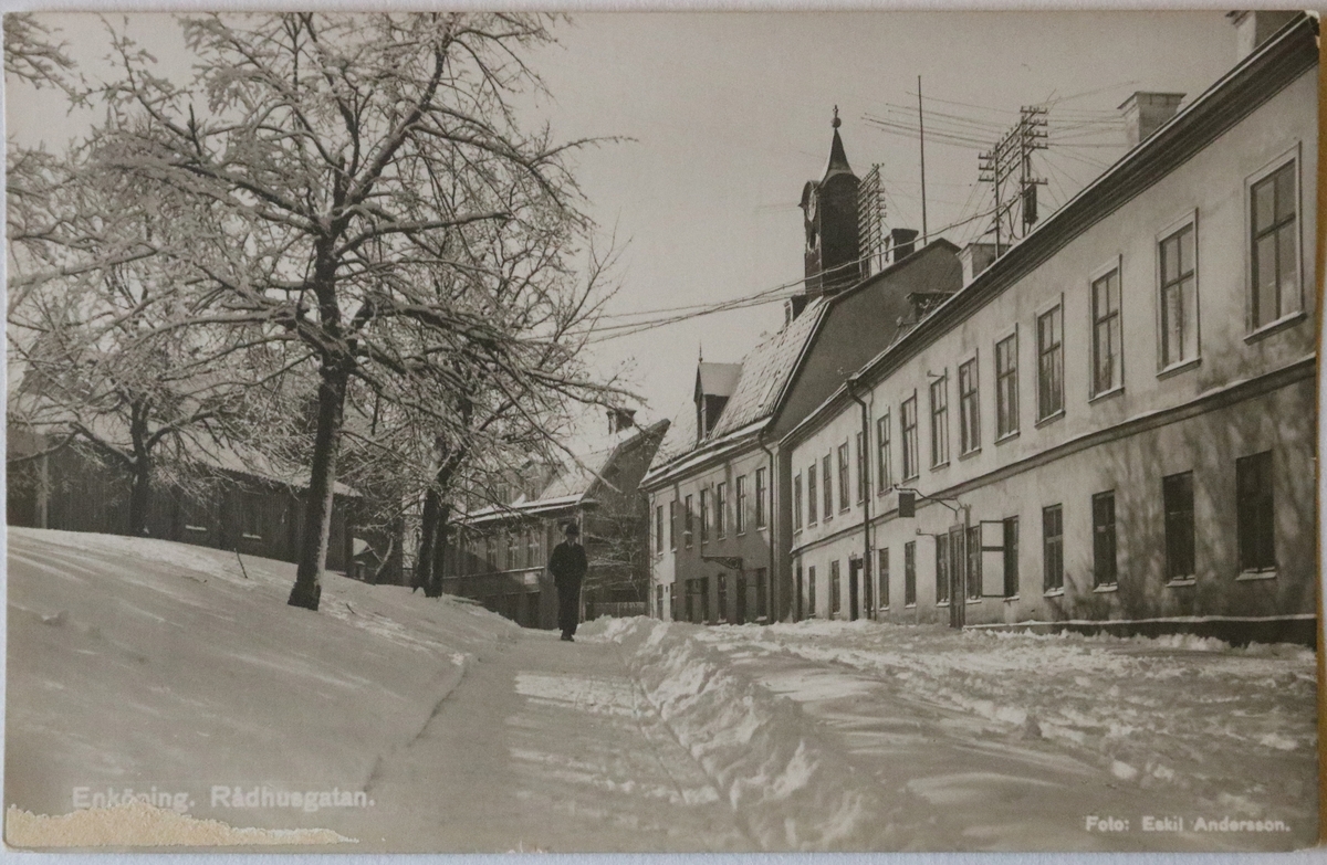 Rådhusgatan i vinterskrud, Enköping.