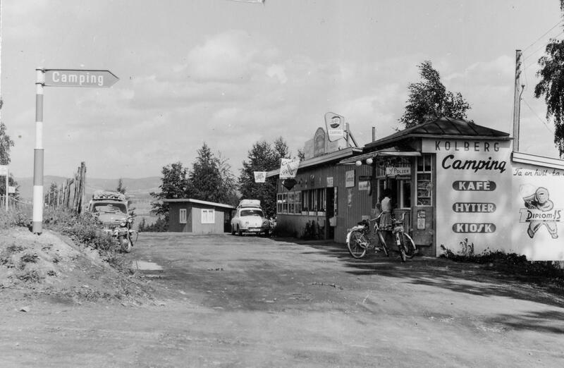 Kiosk og kafe på Kolberg Camping, Gjøvik. Foto: Nelly Westby Knutsen/Mjøsmuseet. (Foto/Photo)
