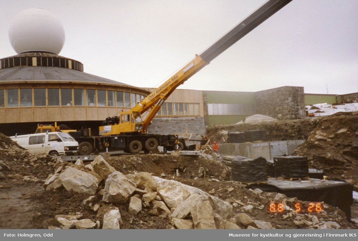 Nordkapp. Prosjekt "Nordkapp 1990". Utbygging av Nordkapphallen. 26.05.1988.