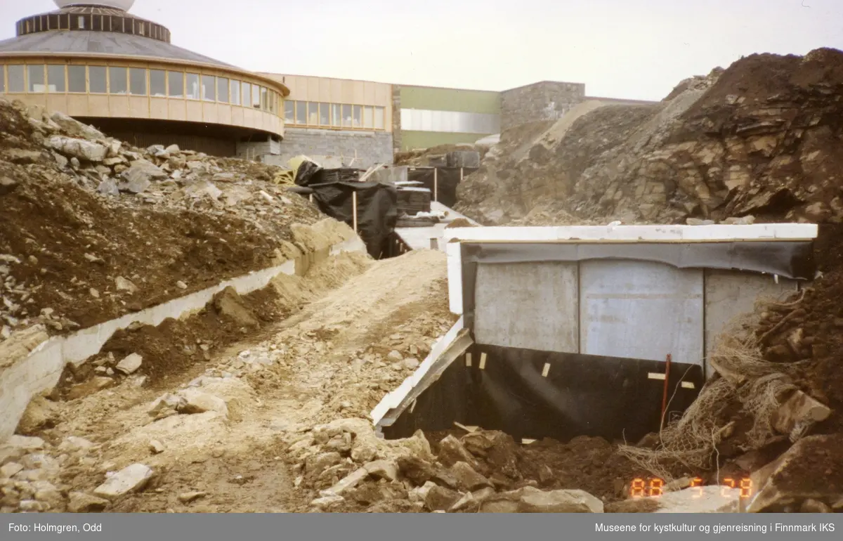 Nordkapp. Prosjekt "Nordkapp 1990". Utbygging av Nordkapphallen. 28.05.1988.