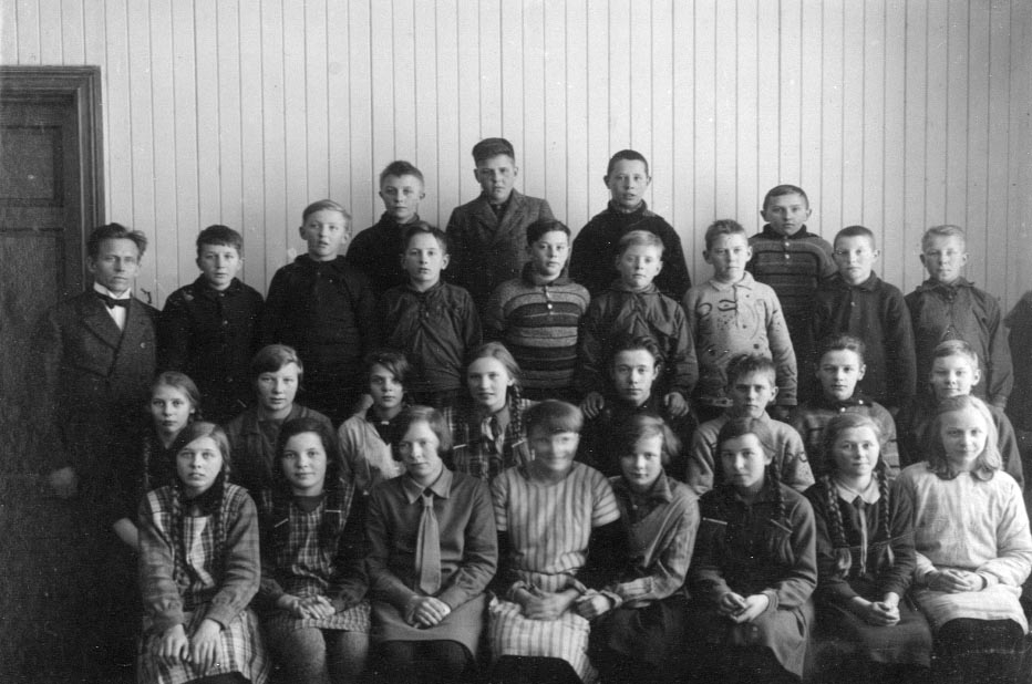 7. klasse ved Holmen skole, 1928-1929. 