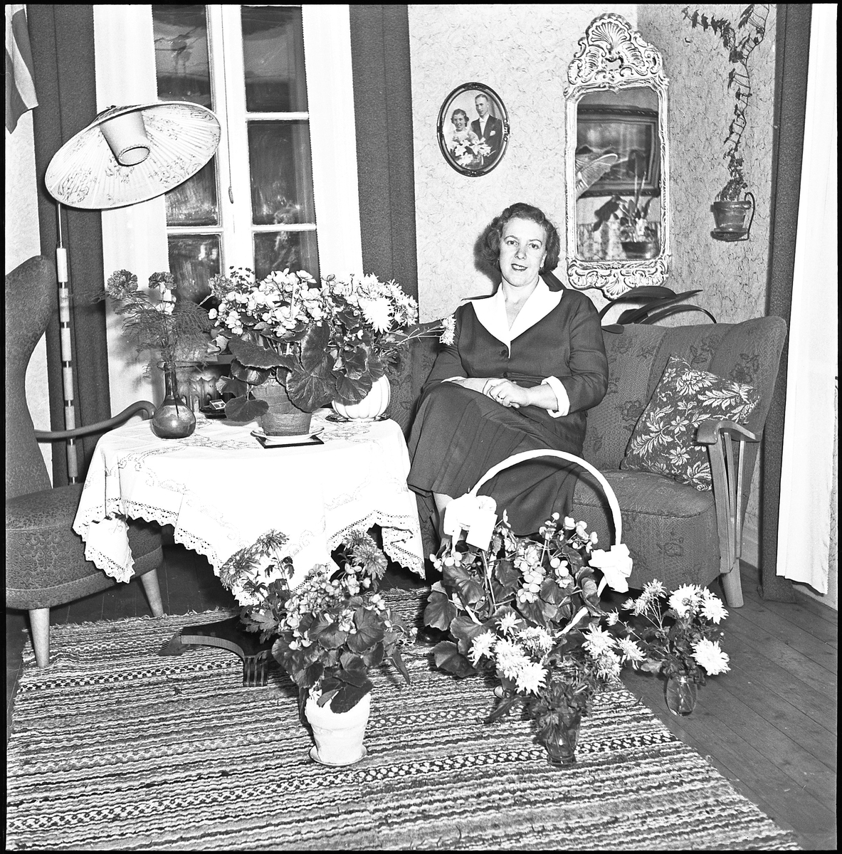 Födelsedagsbild, okänd kvinna.Rödene, nov 1951