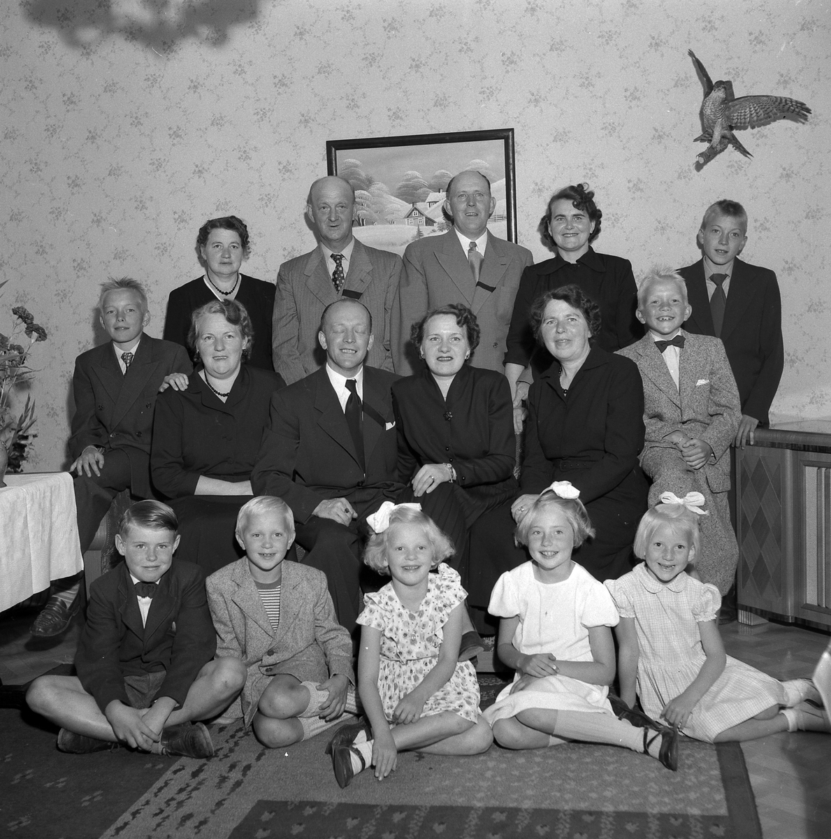 Okänd familjegrupp. Juli 1953