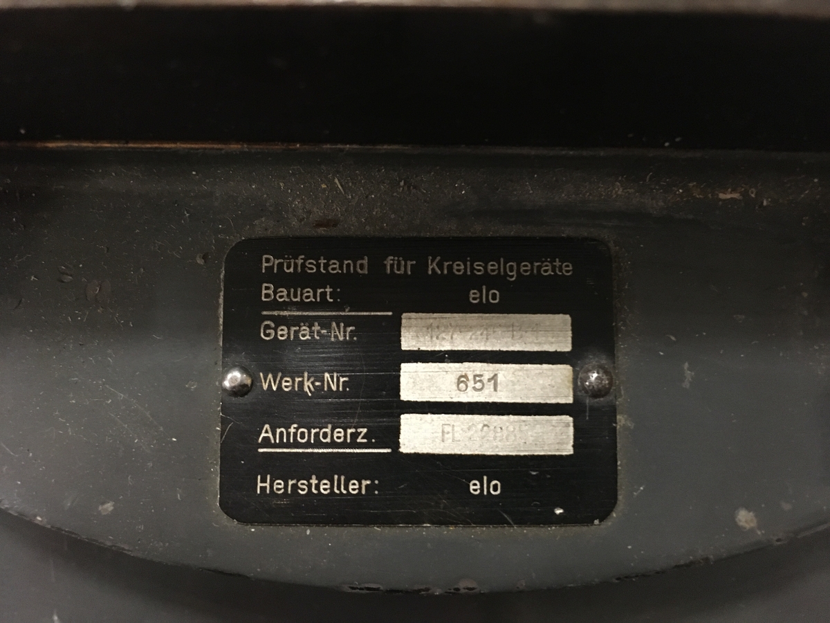 Gyroprovare, Tyskland 1930-40-tal.
Fl.22885, Werknummer: 651