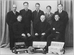 Musikkgruppe i Frelsesarmeen, ca. 1938. Forløperen til "Brød
