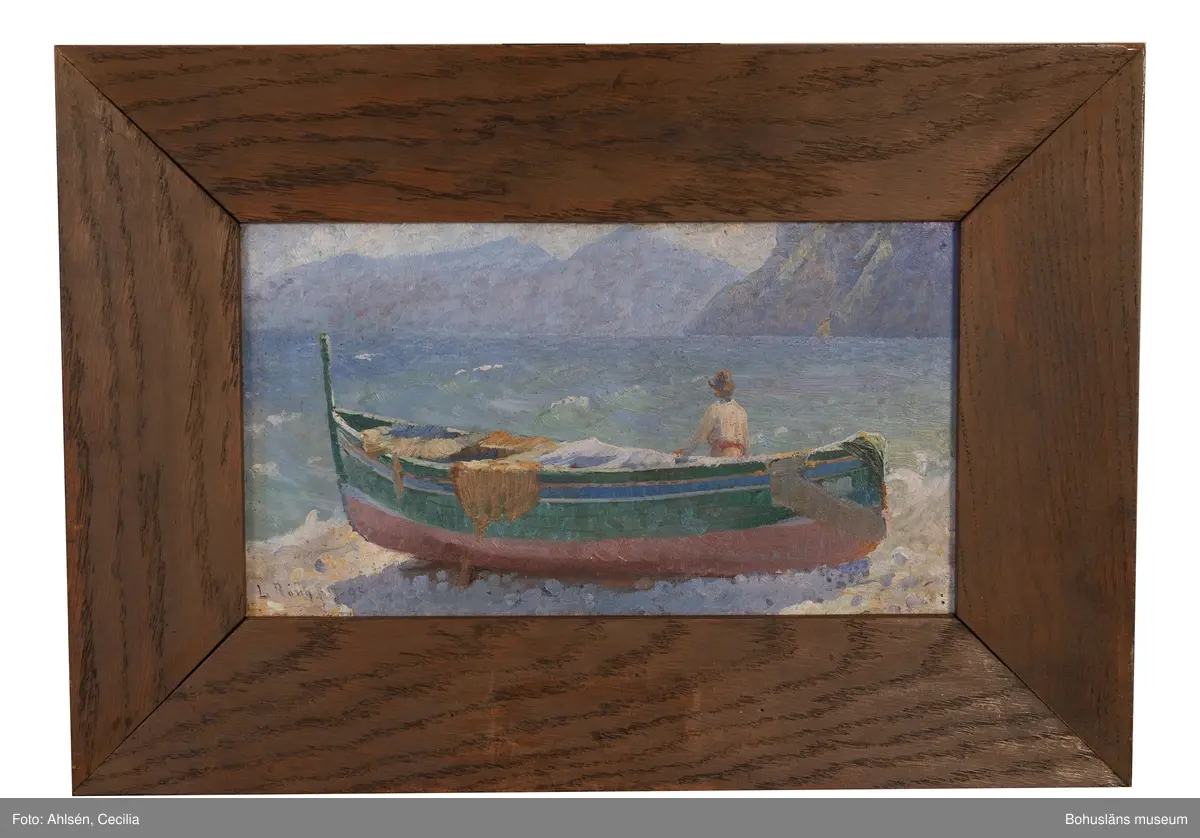 Båtstudie från Capri [Målning] - Bohusläns museum / DigitaltMuseum
