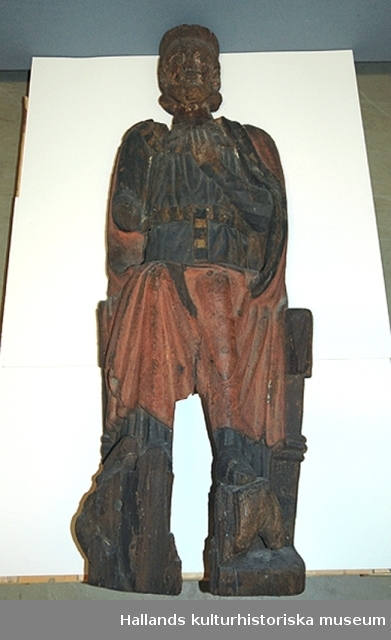 Målad träskulptur, St Olof.