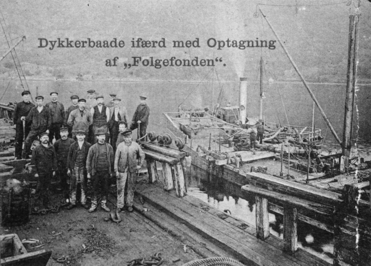 Frå Skånevik i samband med forliset til "Folgefonden" i 1908.