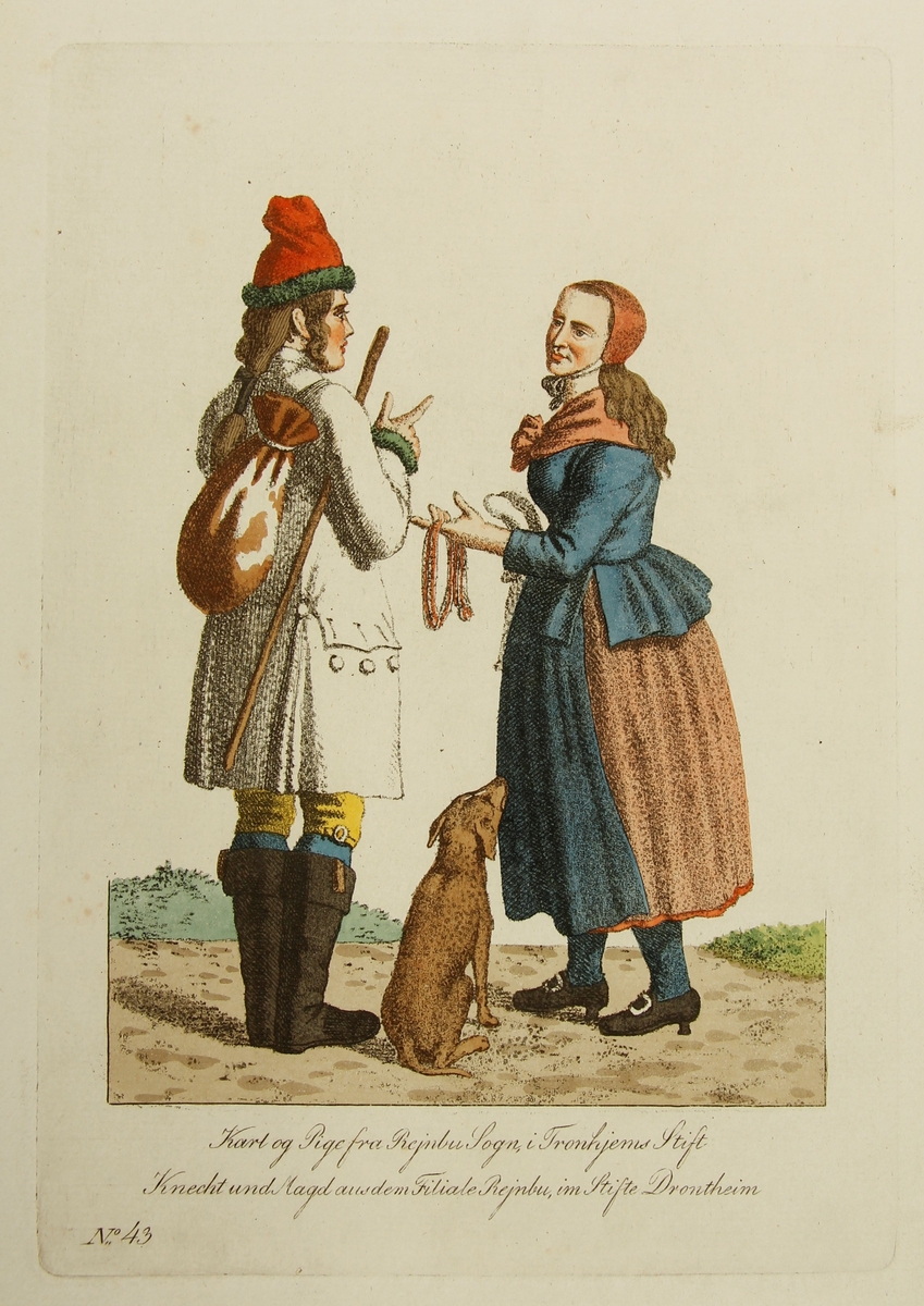 Karl og Pige fra Rejnbu Sogn, i Tronhjems Stift [Grafikk]