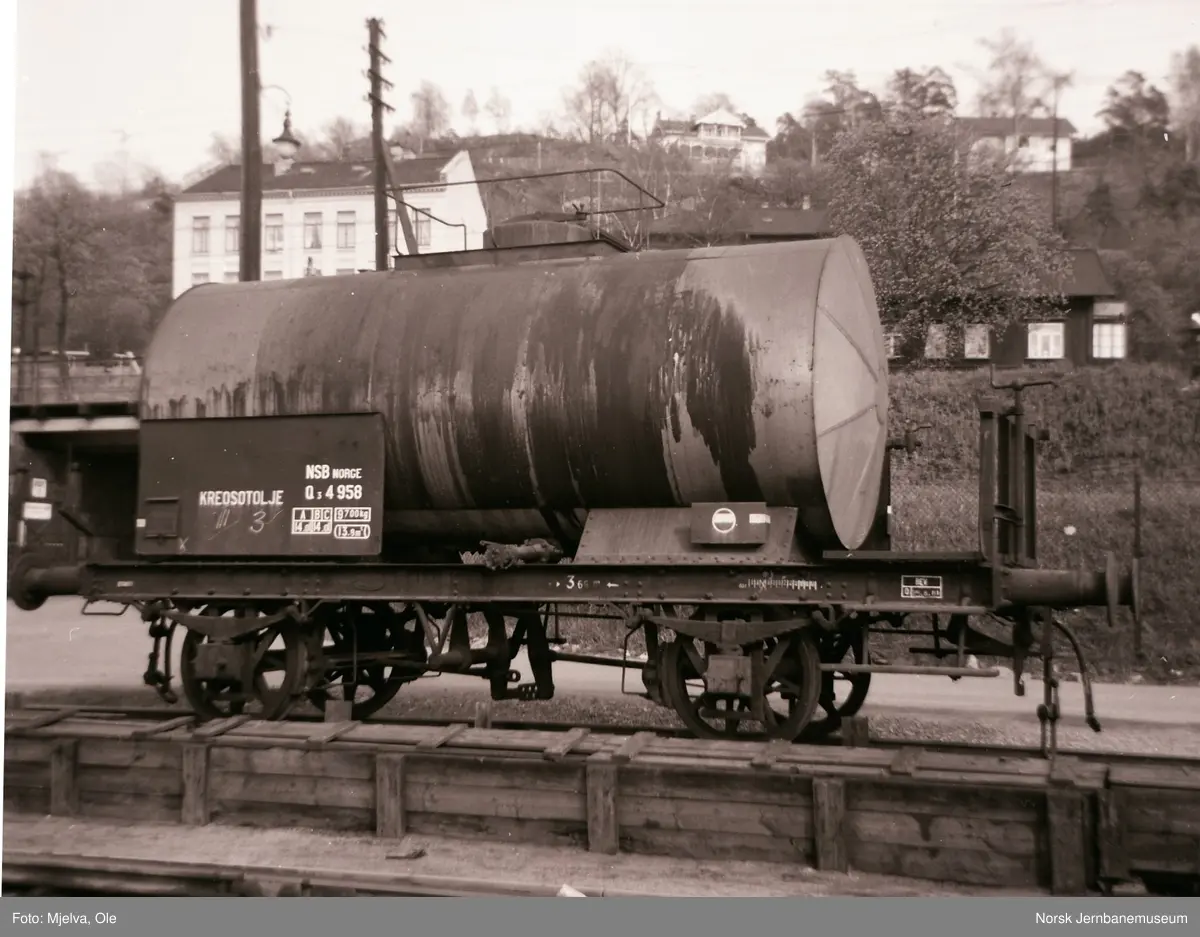 Tankvogn for kreosot litra Q3 nr. 4959 ved Kongshavn i Oslo - Norsk ...