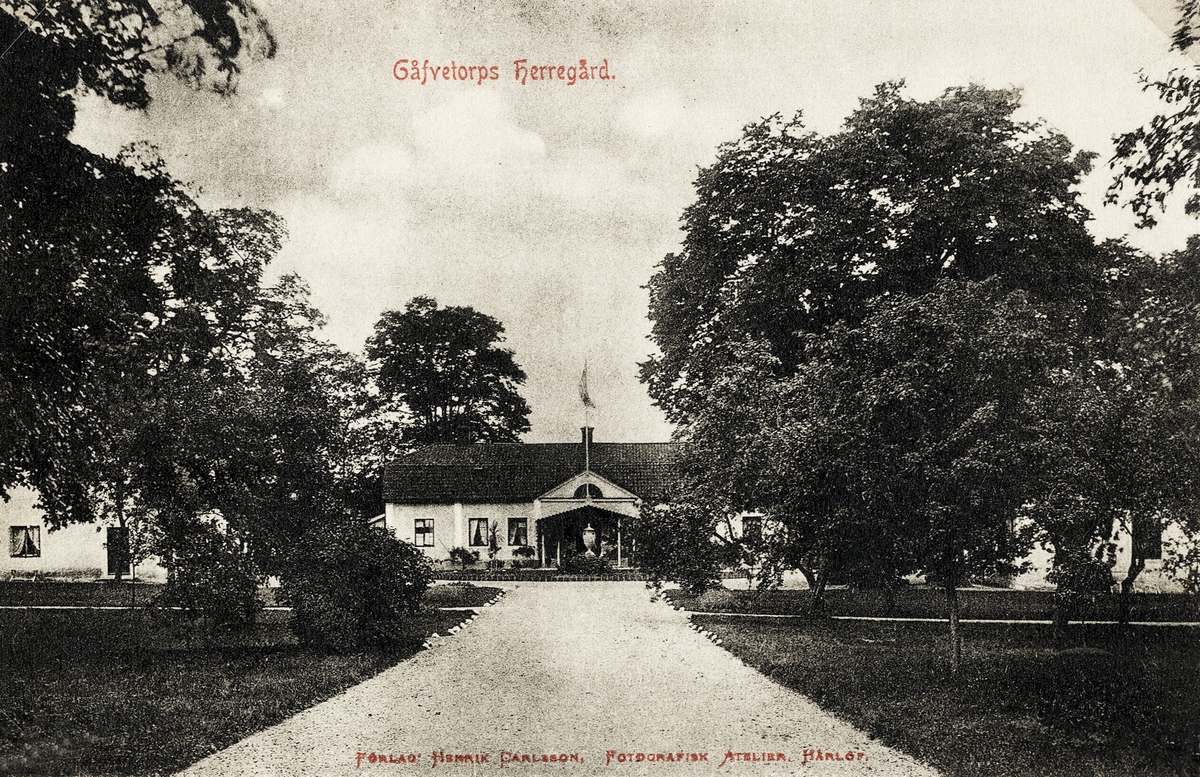 Gåvetorps herrgård, Lekaryd, ca 1905.
