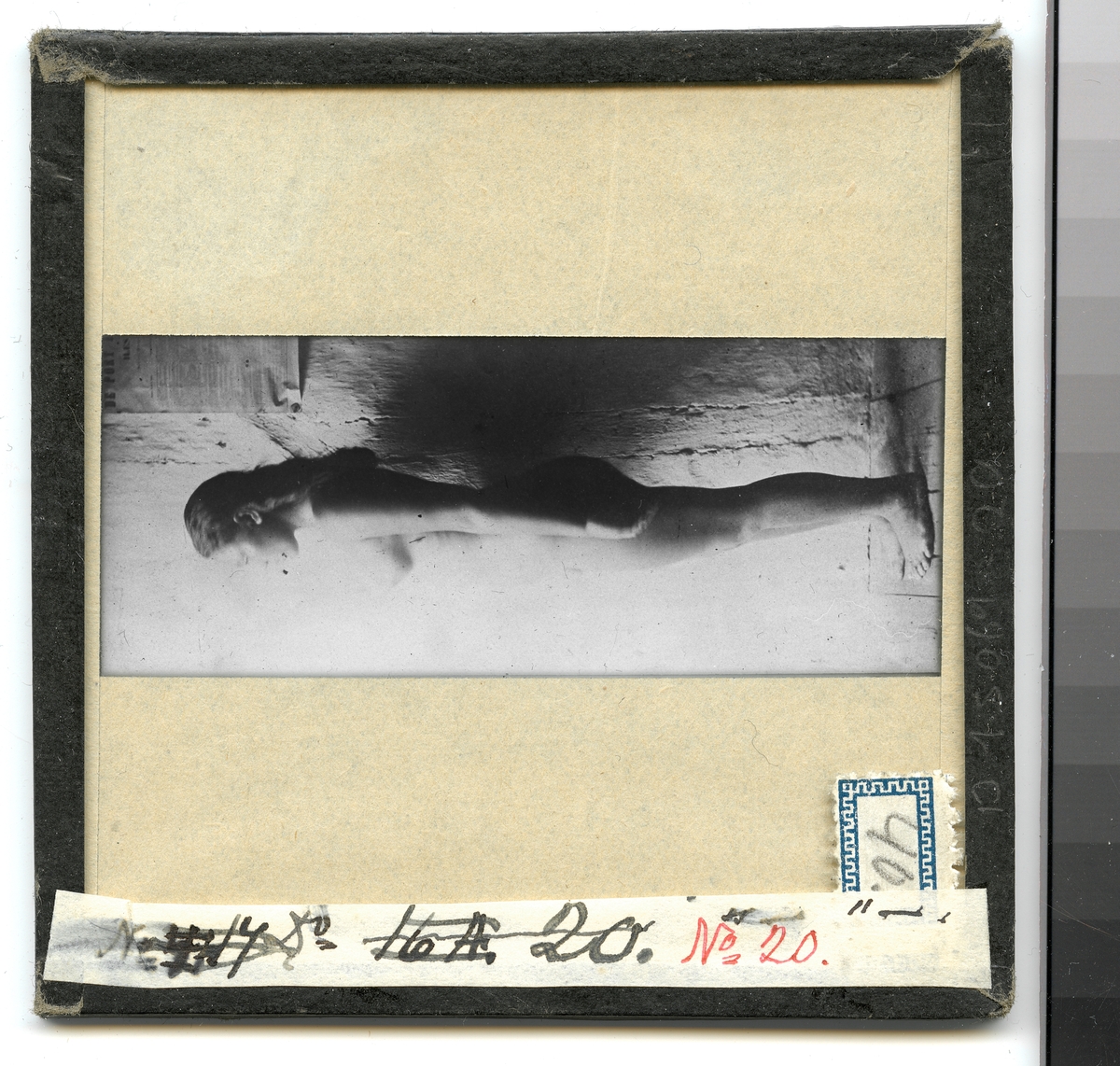 Bilden föreställer ett porträtt av en naken flicka i profil från vänster sidan. Enligt Etnografiska museets bildinformation heter hon Akata (född 1865-70).