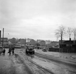 Grenseveien / Økernveien. Februar 1957