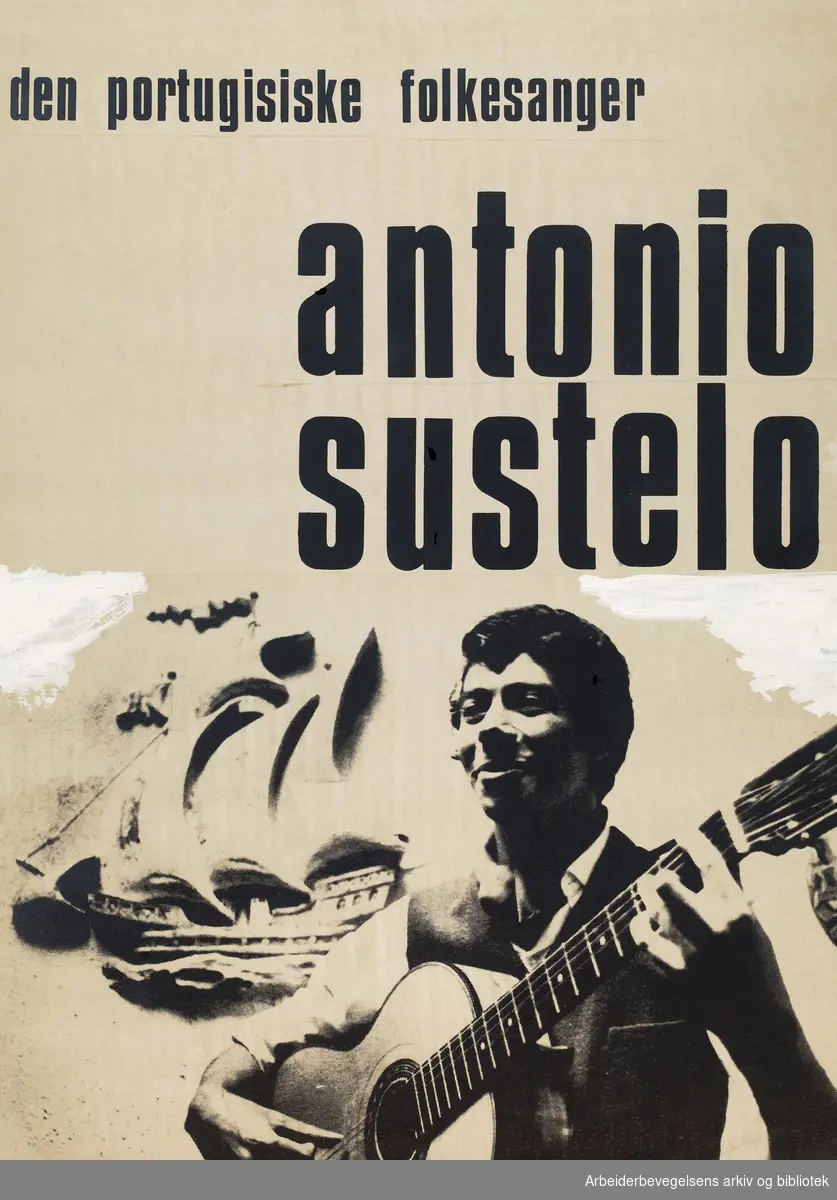 Club 7. Konsertplakat. Den portugisiske folkesanger Antonio Sustelo. Udatert.