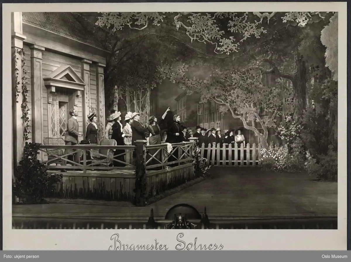 Nationaltheatret, forestilling, scenebilde, "Bygmester Solness" av Henrik Ibsen, menn, kvinner, skuespillere