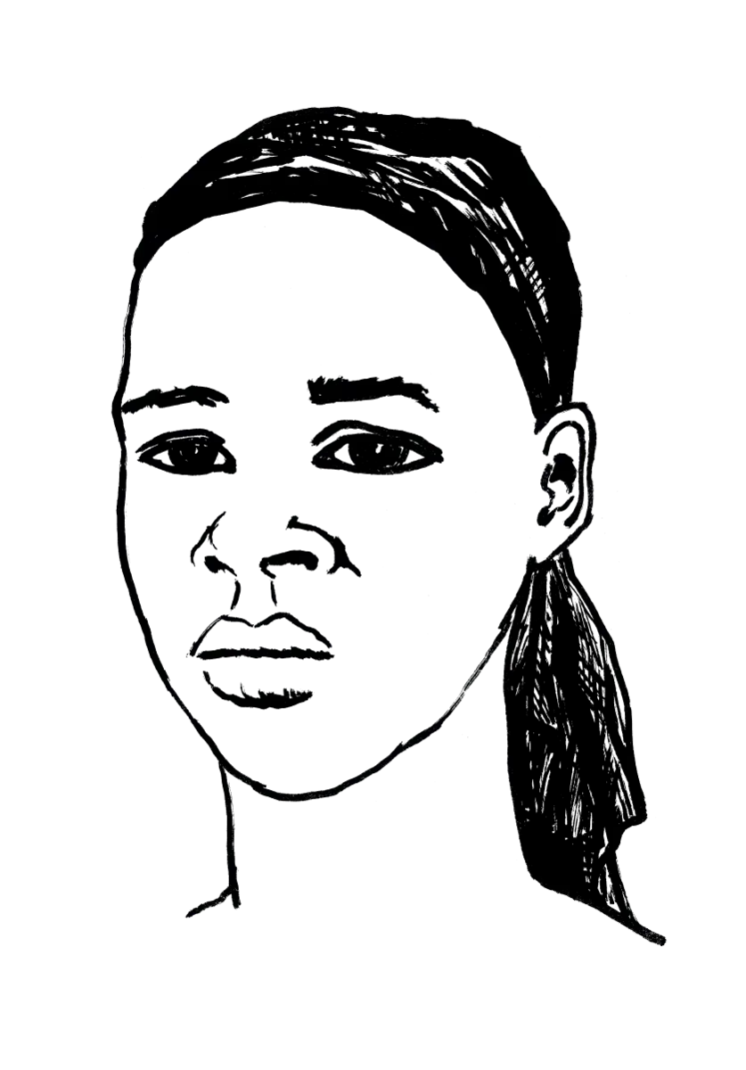 Drawing illustrating a women.