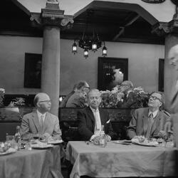 Mentz Schulerud, Per Aabel og Sigurd Winge på restaurant Blo