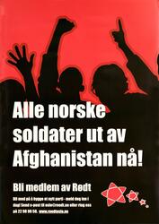 Alle norske soldater ut av Afghanistan nå!.Bli medlem av Rød
