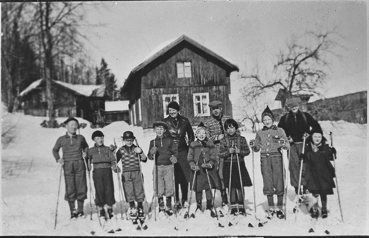 Grønsetskolen på tur til Flaget, 1940.