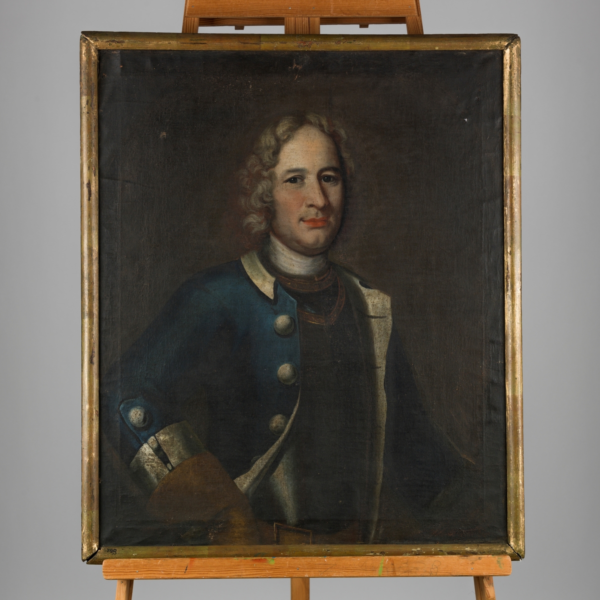 Oljemaleri med portrett av mann i uniform (Jørgen Christopher von Koppelow, 1684-1770)