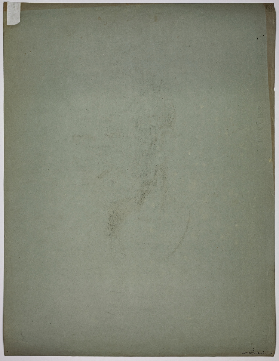 Teckning på papper, föreställande stilleben, urna, fat och ljusstake. Signerad Ida von Schulzenheim mars 1878.
