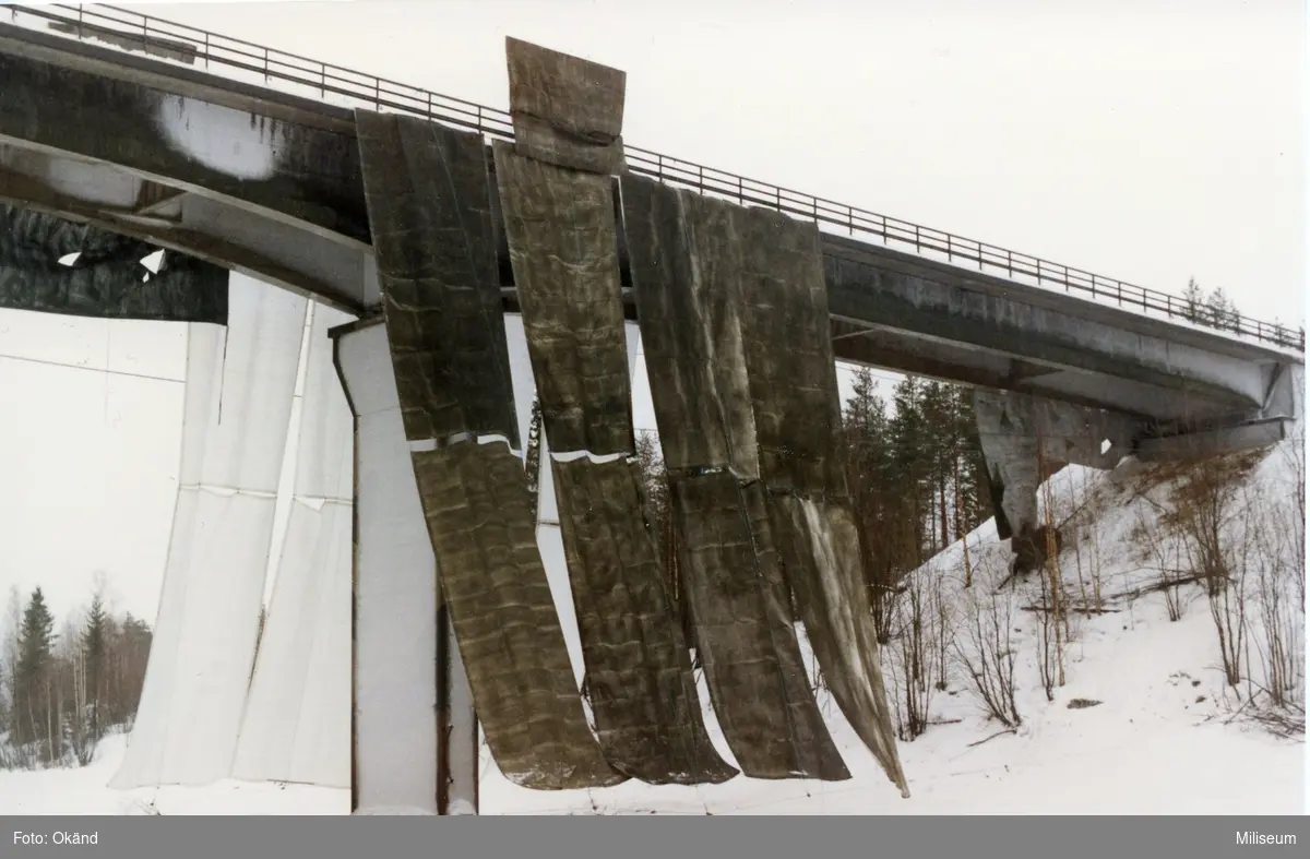 Maskering av befintligt bro, vinterkamouflage.