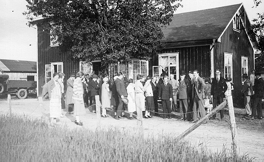 Från Boråslogens besök i Hedared år 1926.
