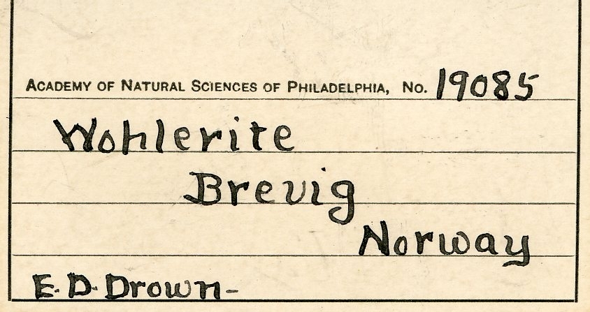 E.D. Drown => Philadelphia Academy of Natural Sciences