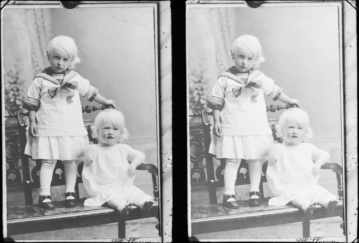 Reprofotografi - två barn, Östhammar, Uppland