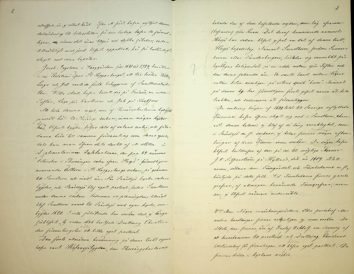 Sockenberättelse från Sundborn av kommissionslantmätaren A. Steffenburg, 27 aug 1864.