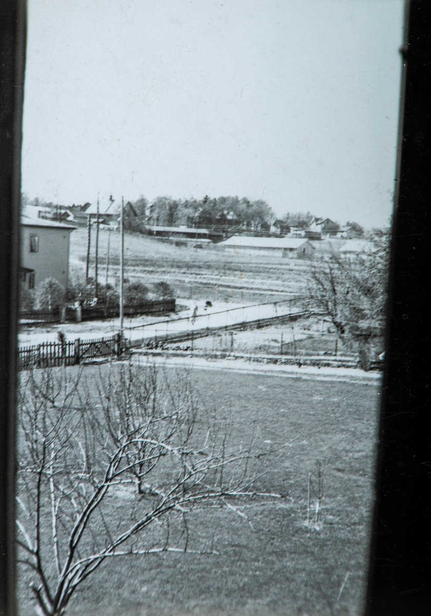 Fredvang Alle på 1950-tallet,  sett i fra vinduet på Fredvang Alle nr 24.