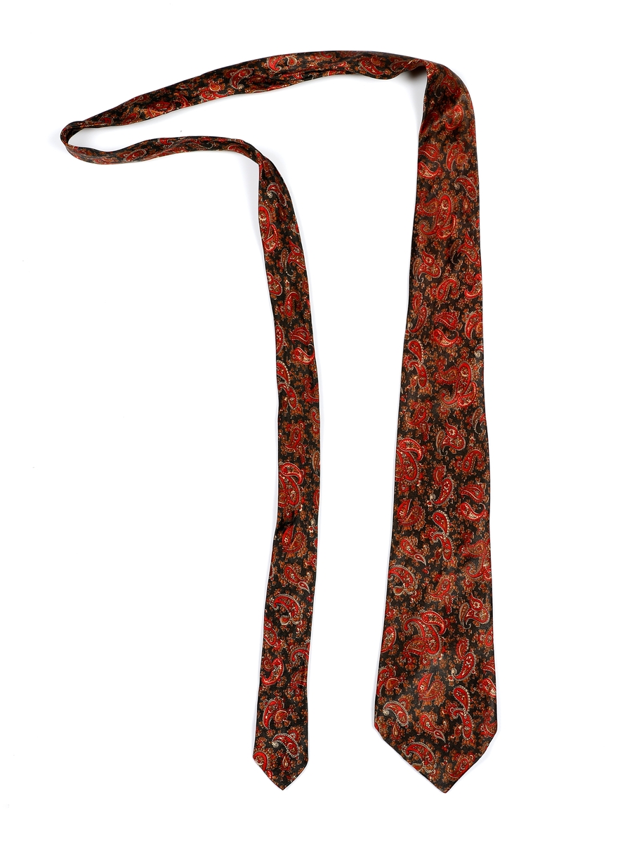Mønstrete slips  i Paisleymønster med turkis for.