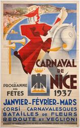 Carnaval De Nice 1937 [Reiselivsplakat]