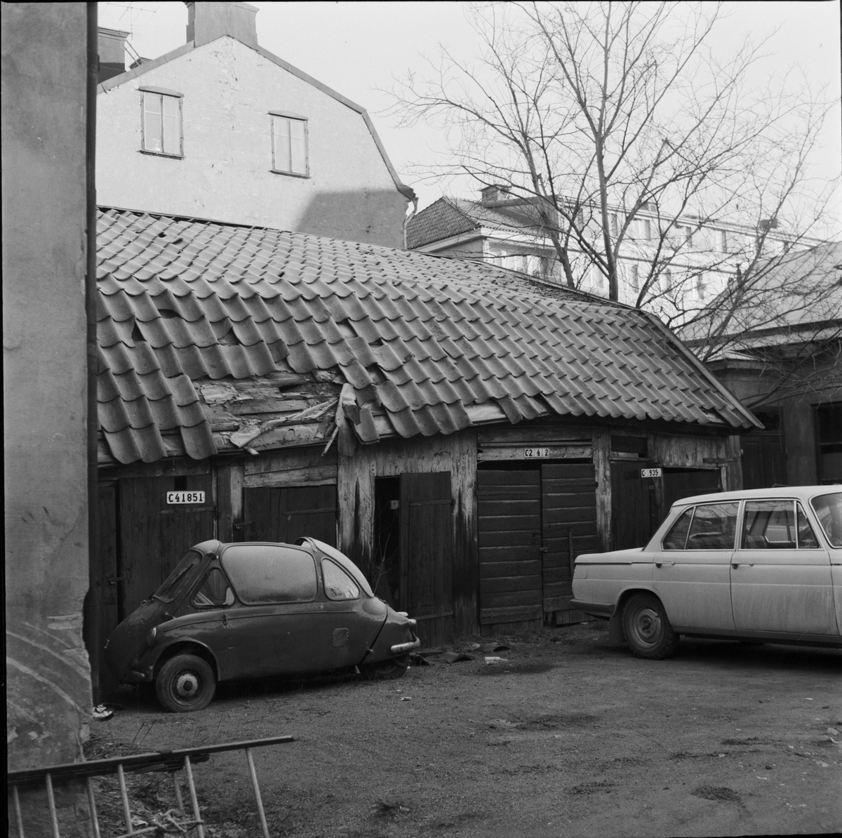 Hus G från nordväst, tomt 11, kvarteret Sala, Uppsala 1968