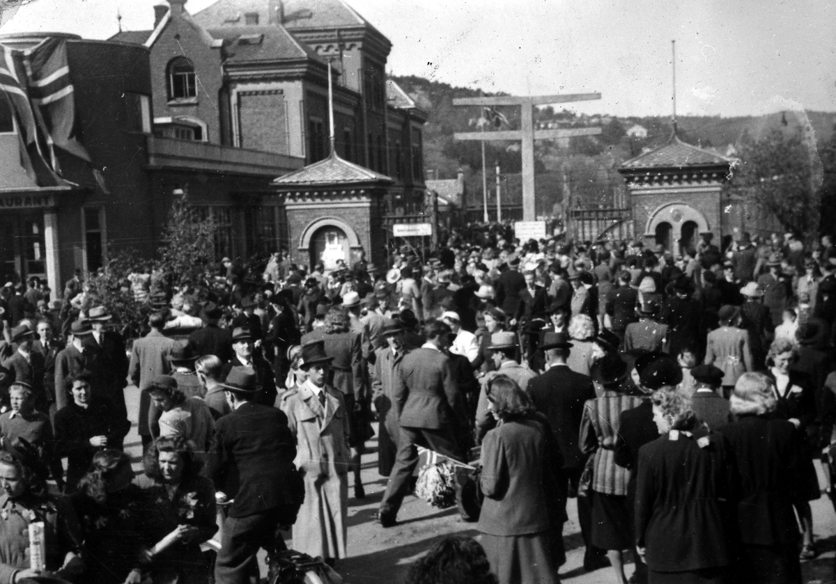 Kristiansand stasjon og åpningen av Sørlandsbanen 21. juli 1938.