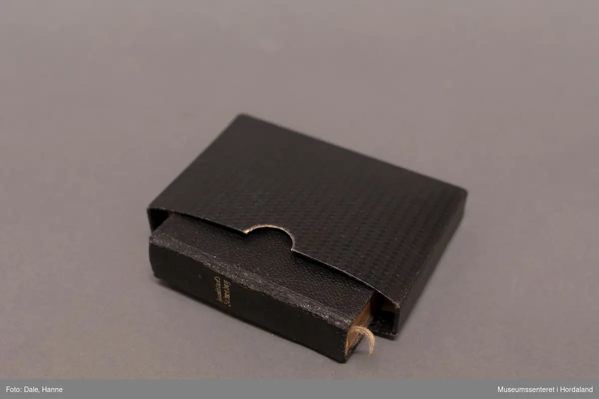 G01019:1; Rektangulær bok, med etui av papp; G01019:2.