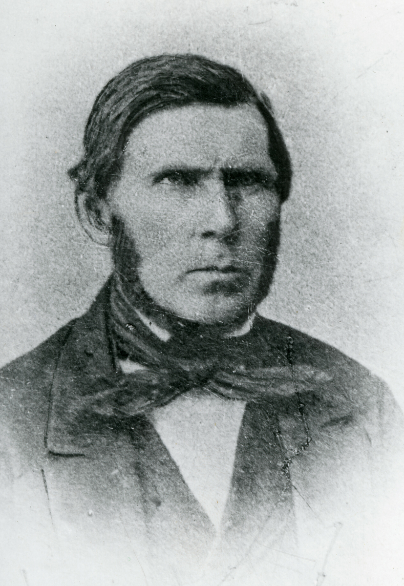 Portrettfoto av Søren Rollevsen, ordførar i Bø 1856-1868