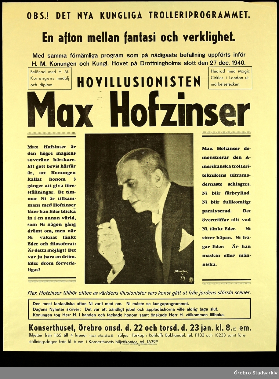 Hovillusionisten Max Hofzinser (1885-1955)